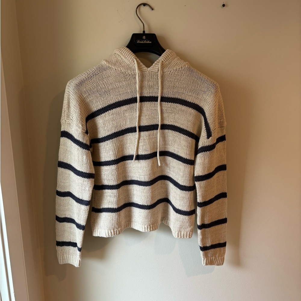 Garnet Hill Linen Cotton hooded sweater